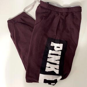 Victoria’s Secret PINK maroon sweatpants size M